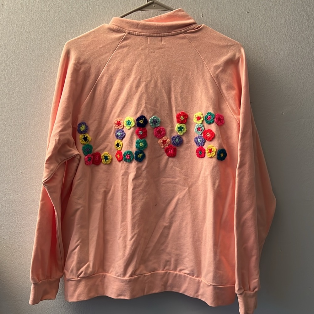 Stella Pardo Pink Bomber Jacket "LOVE" ONE SIZE